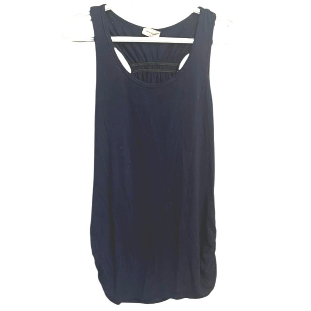 Free Kisses Navy Ruched Racerback Tank XL - Picture 6 of 9